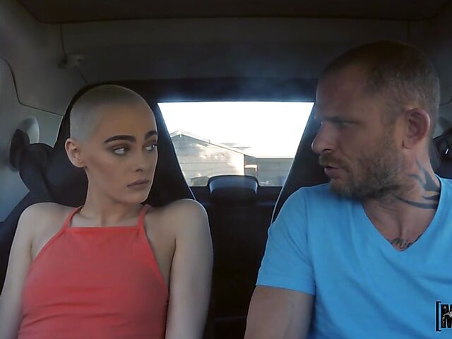 Paris Amour - Bald girl in pink panties fuck session with Nacho Vidal