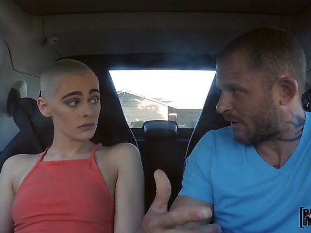 Paris Amour - Bald girl in pink panties fuck session with Nacho Vidal