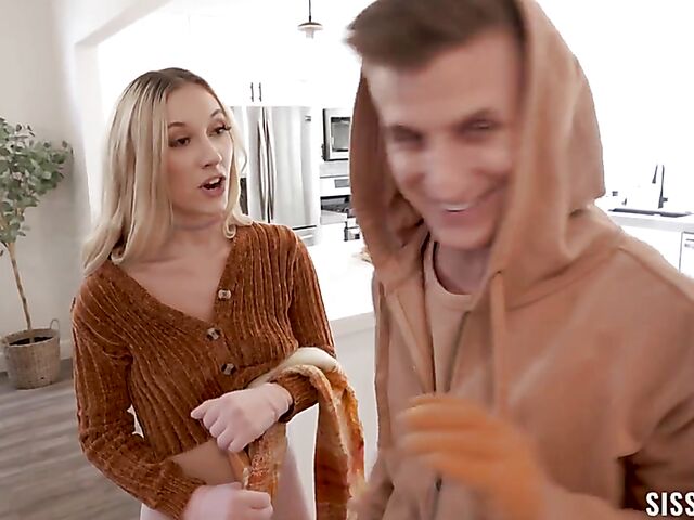 Teen foursome with stepsisters Jazmin Luv and Nicole Aria