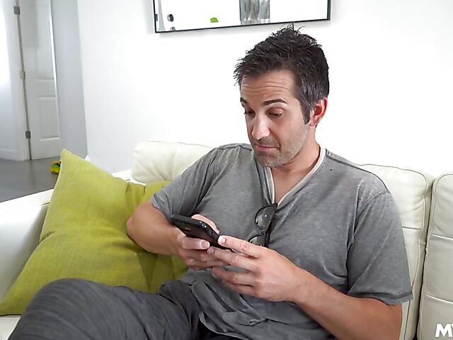 MILF natural tits brunette Mona Azar fucks a guy