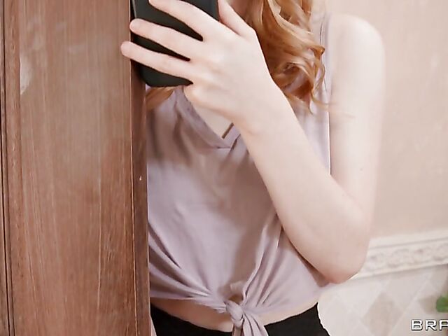 Busty teen Bunny Colby secretly fucked by her boyfriend's dad