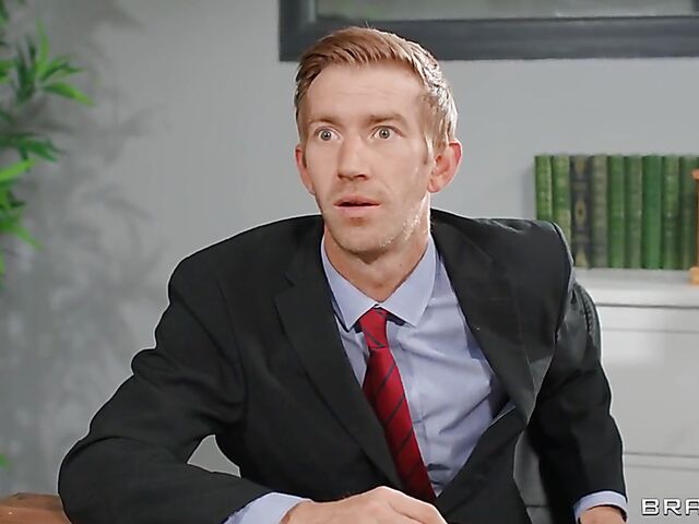 Busty teacher Kerry Louise seduces headmaster Danny D to fuck his big cock