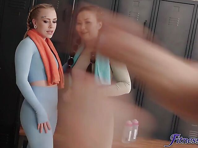 1 on 1 sauna fuck and FFM threesome with fitness girls Chrystal Sinn and Luna Truelove