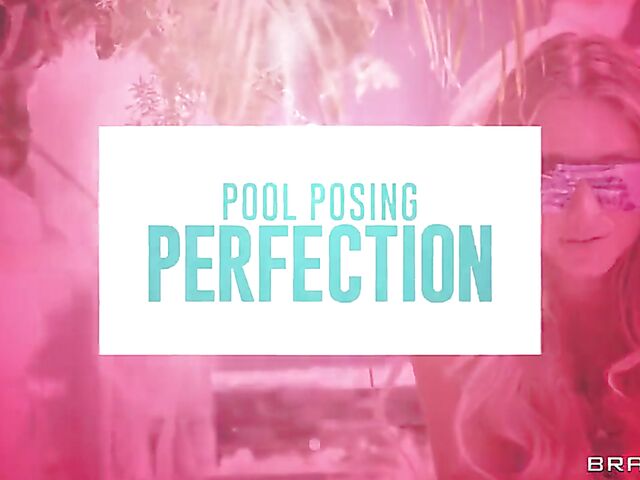 Big boob babe Kayley Gunner leaves the pool area for hot sex with Keiran Lee