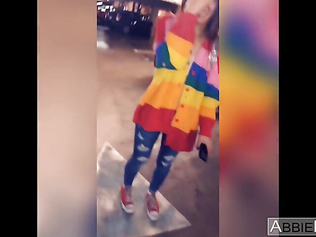 Riley Reid & Abbie Maley - Two girls POV threesome with a big cock on video