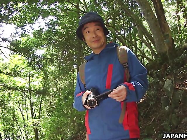 Japanese outdoor pussy fucking in the mountains with Manami Nakanishi
