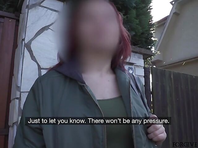 Skirt fuck with a naive redhead slut getting tricked into sex by the fake priest