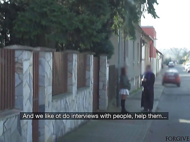 Skirt fuck with a naive redhead slut getting tricked into sex by the fake priest