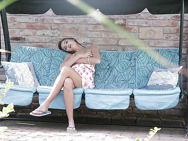 Sonya Blaze - Beautiful girl masturbating outdoors