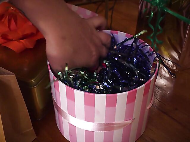 Chubby dildo addict Violet Kitty celebrates Christmas alone