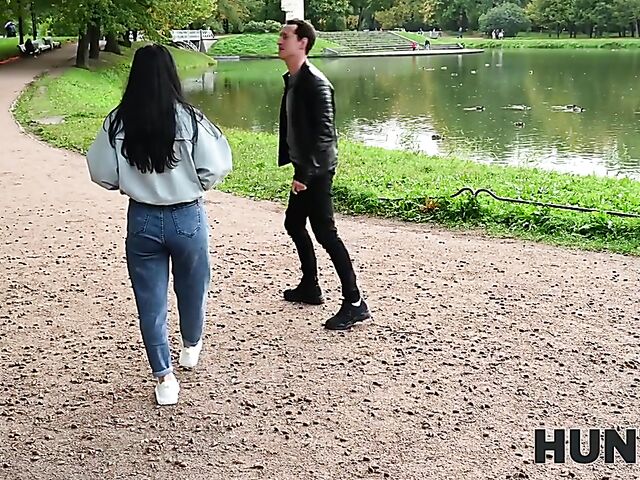 Russian young brunette Sofi Li sucks and fucks as her cuckold boyfriend watches