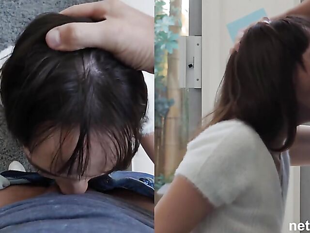 Calendar casting POV with inked brunette Mia