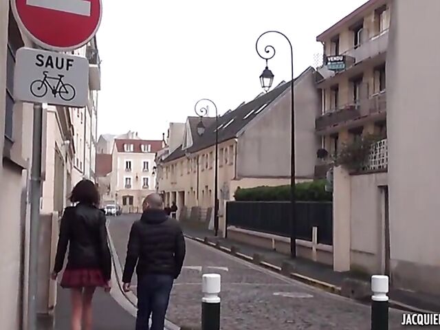 Marie is a French skinny anal girl in a mini skirt