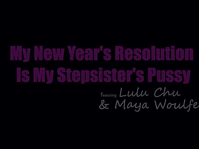 Two girls same time in a hot threesome with petite Lulu Chu and Maya Woulfe