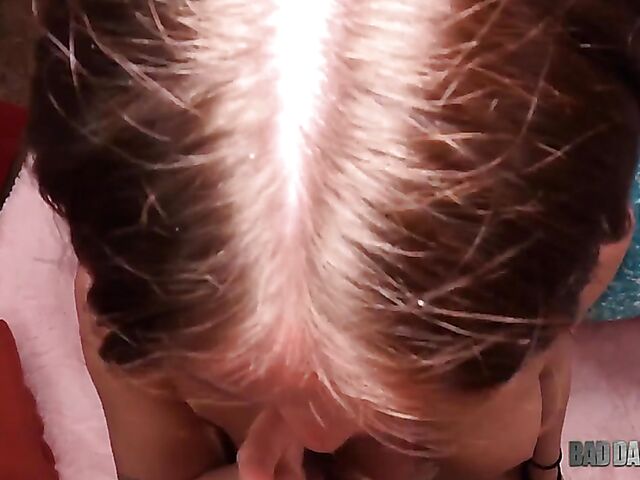 Bad daddy POV fucking teen Daisy Garcia in her bedroom