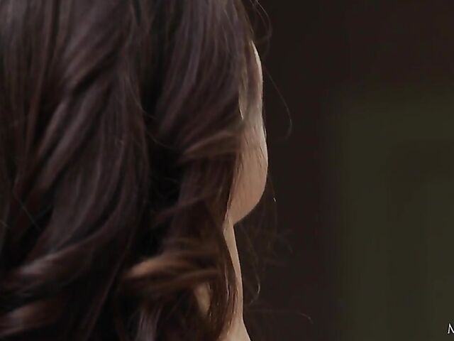 Sexy fingering solo on the pool table with shaved babe Marie Berger