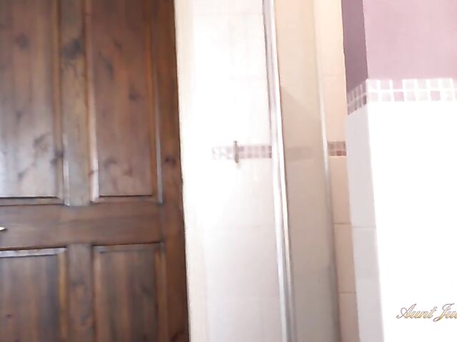 Shower spy and bathroom masturbation POV fantasy with busty mature BBW Rachel
