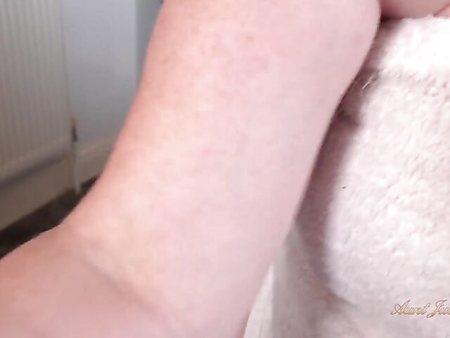 Shower spy and bathroom masturbation POV fantasy with busty mature BBW Rachel