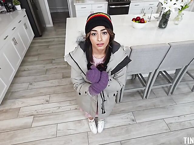 POV petite latina Vanessa Moon fingered and fucked