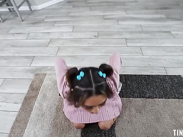 POV petite latina Vanessa Moon fingered and fucked