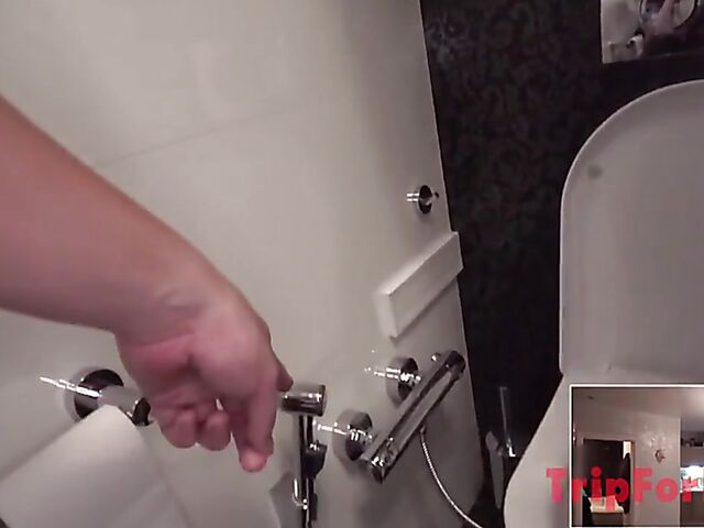 Skinny pigtail teen escort Kate Rich gets nailed in the bathroom