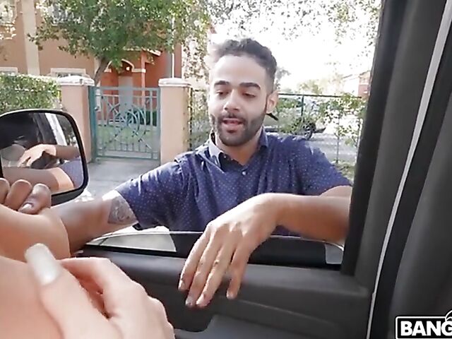 Bubble butt MILF pornstar Richelle Ryan picks up guys and fucks them all in her van