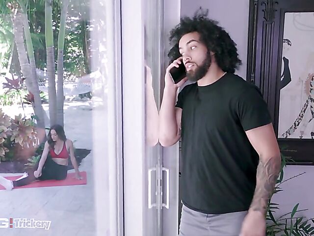 Yoga sex with petite MILF instructor Leila Larocco