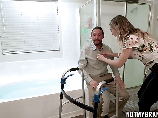 Old man young woman porn with Emma Sirus and Tommy Gunn