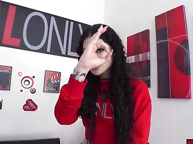 Gaping anal in black pantyhose and red boots with Lydia Black