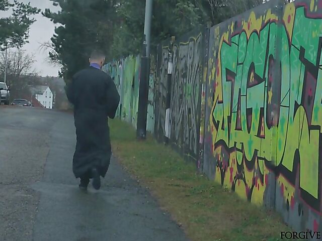 Tattooed french slut in a red mini skirt gets talked into sex