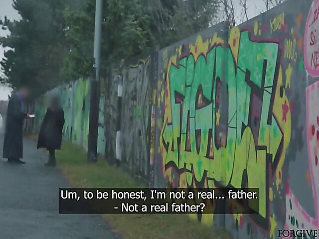 Tattooed french slut in a red mini skirt gets talked into sex