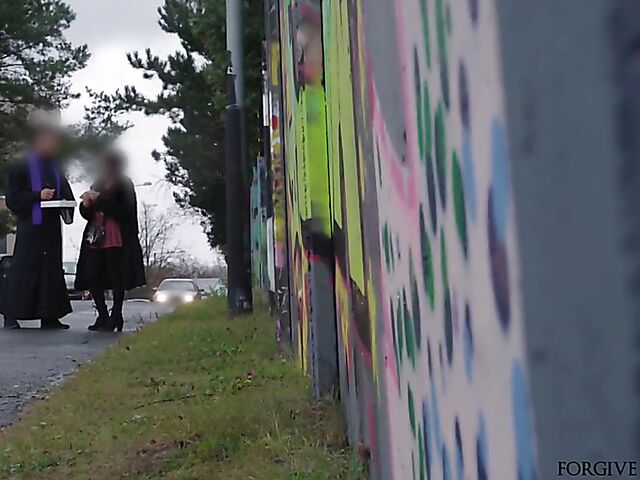 Tattooed french slut in a red mini skirt gets talked into sex