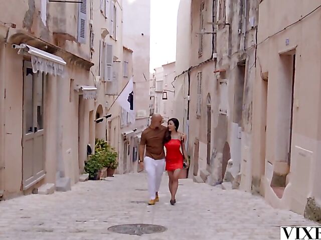 Vacation sex with big tits asian babe Rae Lil Black in Corsica