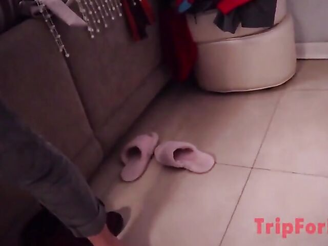 Blindfolded cuckold threesome with small tits Russian young babe Kate Rich