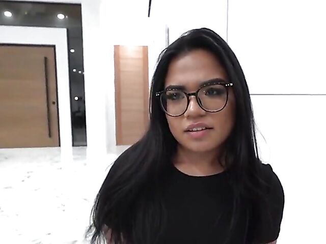 Summer Col - Small tits petite latina with glasses POV
