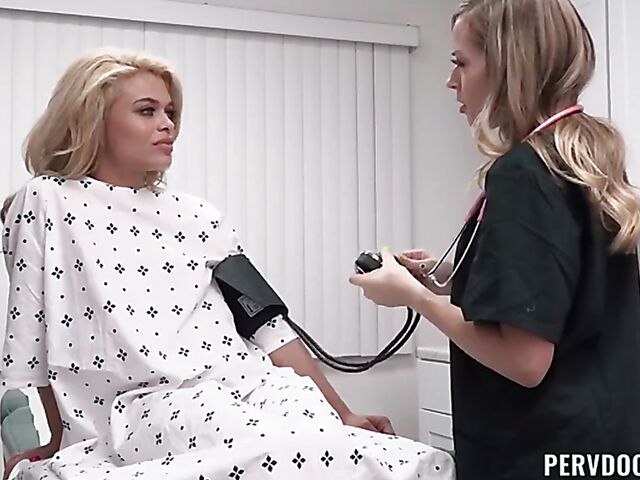 Doctor threesome after pussy exam with Destiny Cruz and Rory Knox