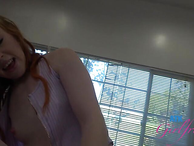 POV redhead girlfriend Madi Collins having a good time with you