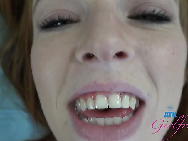POV redhead girlfriend Madi Collins having a good time with you