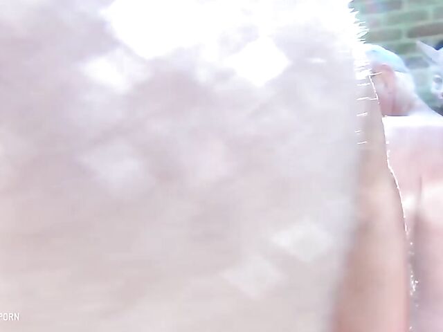 Hot summer outdoor pool gangbang with Julie Skyhigh