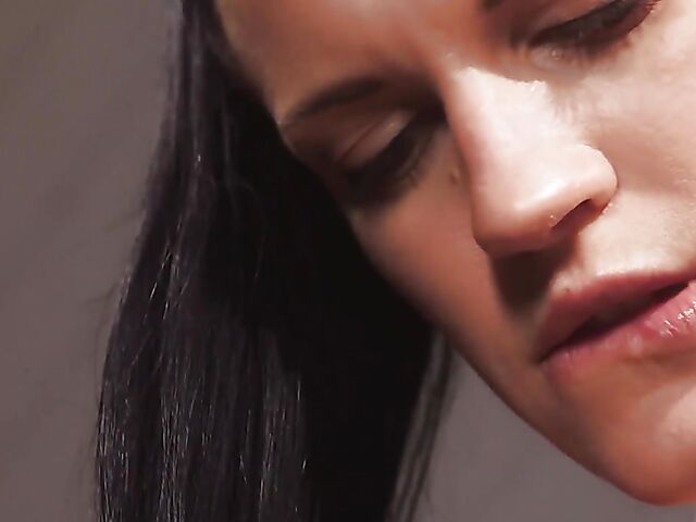 Mia & Karla - Lesbian doggystyle with a strapless dildo in pantyhose and socks