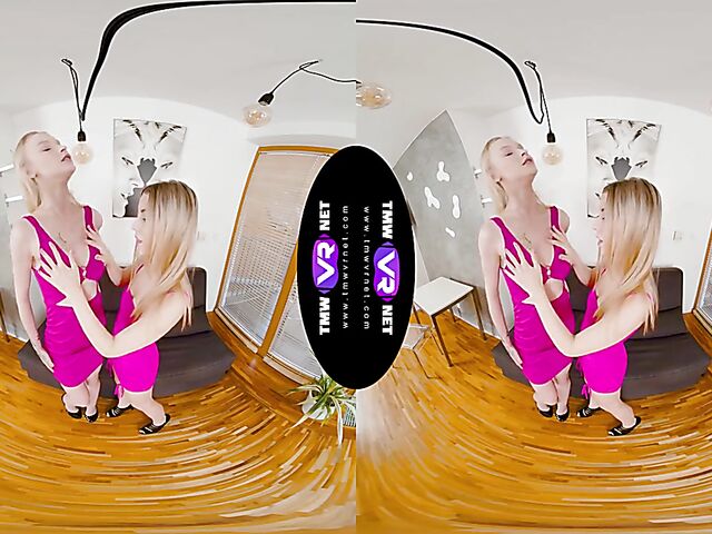 Two girls masturbating in VR 3D with Ariela Donovan and Lucky Bee