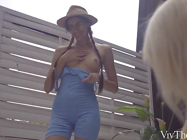 Foxy Alissa and Nikki Hill's erotic lesbian vacation