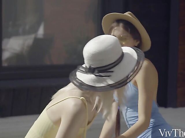 Foxy Alissa and Nikki Hill's erotic lesbian vacation