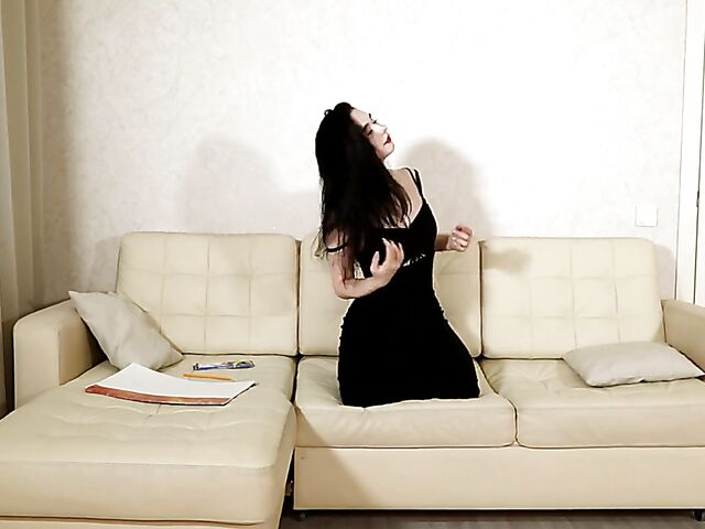 Pale brunette teen Jenny Doe is a young artist who loves masturbating for the camera