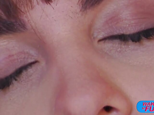 Wake up double penetration and ass pounding with skinny Lili Charmelle