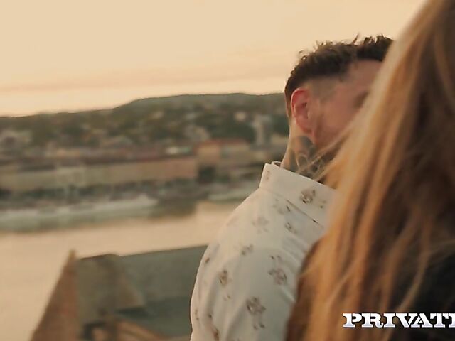 Shaved pussy babe Zlata Shine enjoys anal sex with her tattooed lover Dean Van Damme