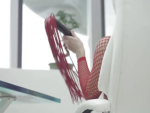 Big tits dildo masturbation and self flogging in boots with kinky Josephine Jackson