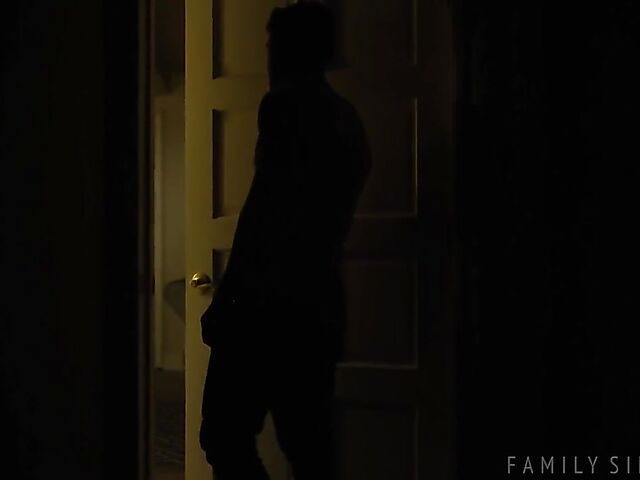 Hot sex before bed with tattooed brunette April Olsen