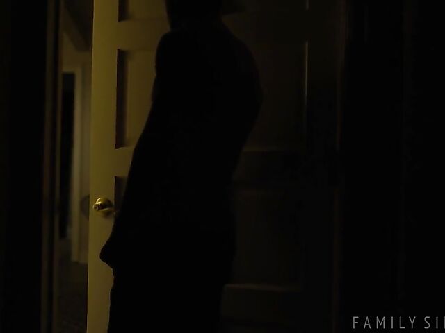 Hot sex before bed with tattooed brunette April Olsen