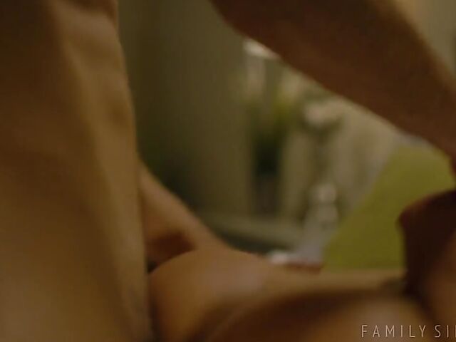 Hot sex before bed with tattooed brunette April Olsen